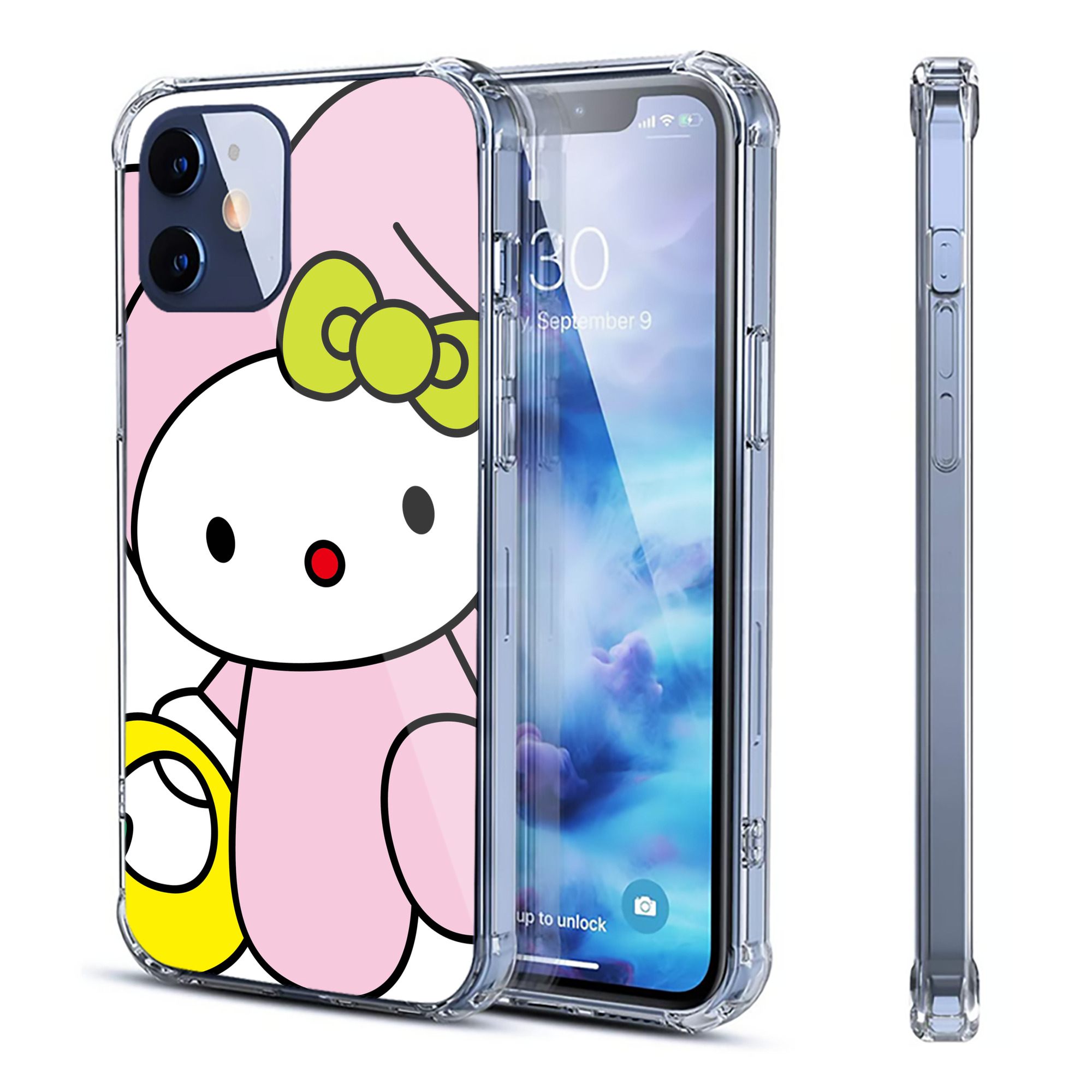 （画像用） Hello Kitty ハローキティ 【iPhone 12シリーズ対応】透明スマホケース（クリアソフトケース）